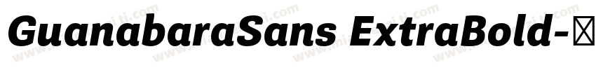GuanabaraSans ExtraBold字体转换